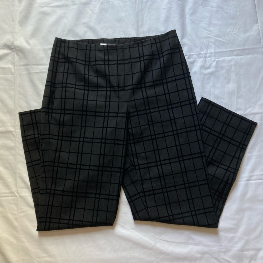 Talbots Stretch Polyester Viscose Blend Black Che… - image 1